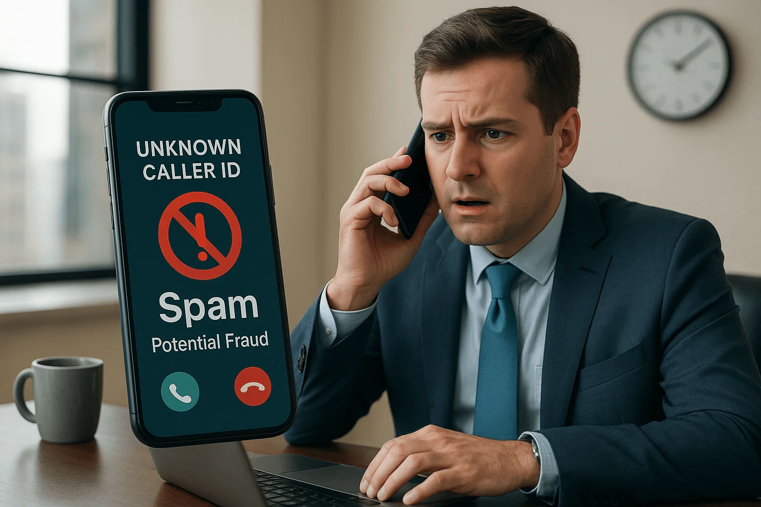 Getting a spam or scam phone call at work