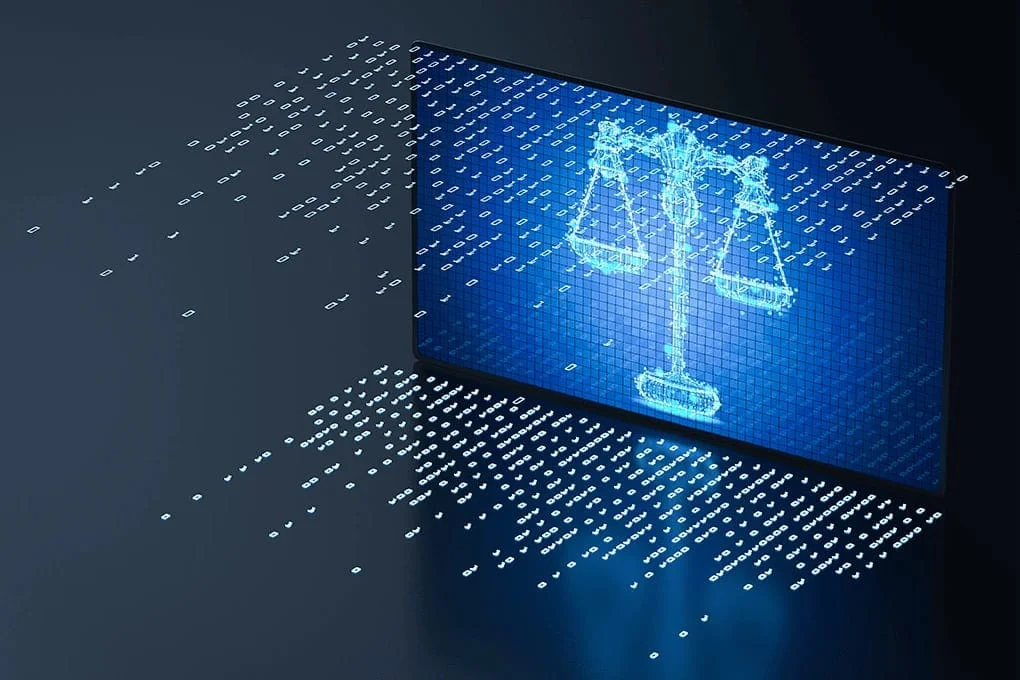 balance symbol: Legal symbol. Digital services for business. 