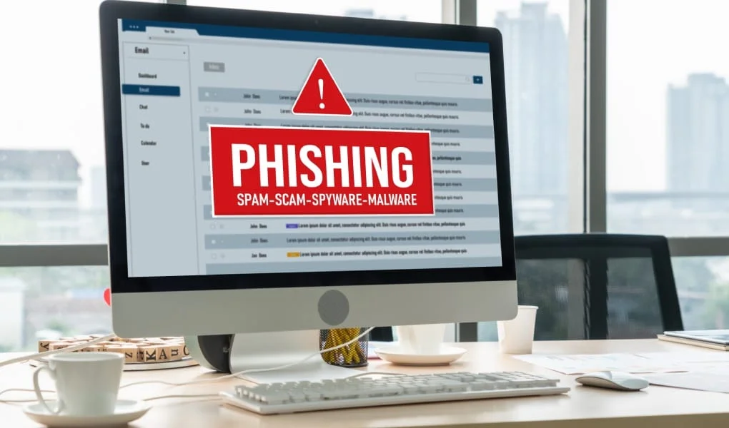 Cyber security software show alert of cyber attack for protection snugly. Danger from virus, phishing and cyber fraud.