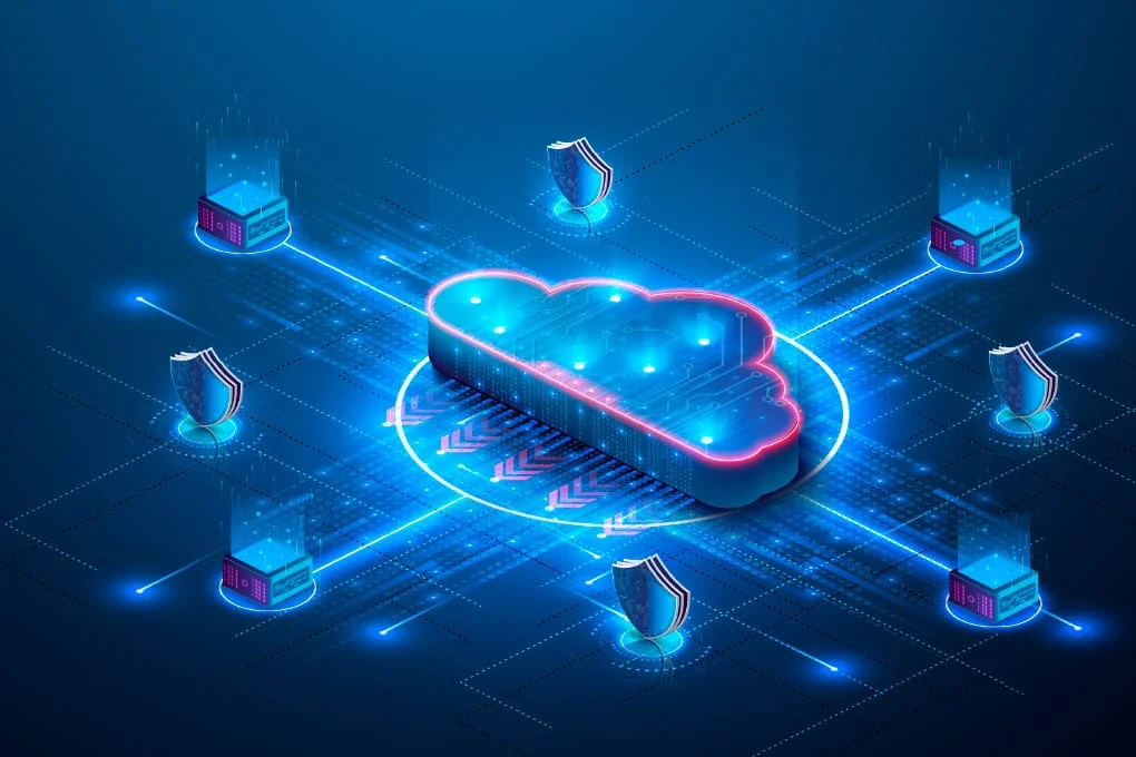 Cloud symbol for data backup 